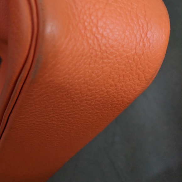 Hermes Orange Clemence Leather Massai Shoulder Bag - Picture 6 of 8